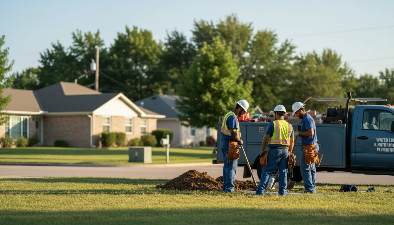Residential water line and bathroom plumbing service in Billings, MO
